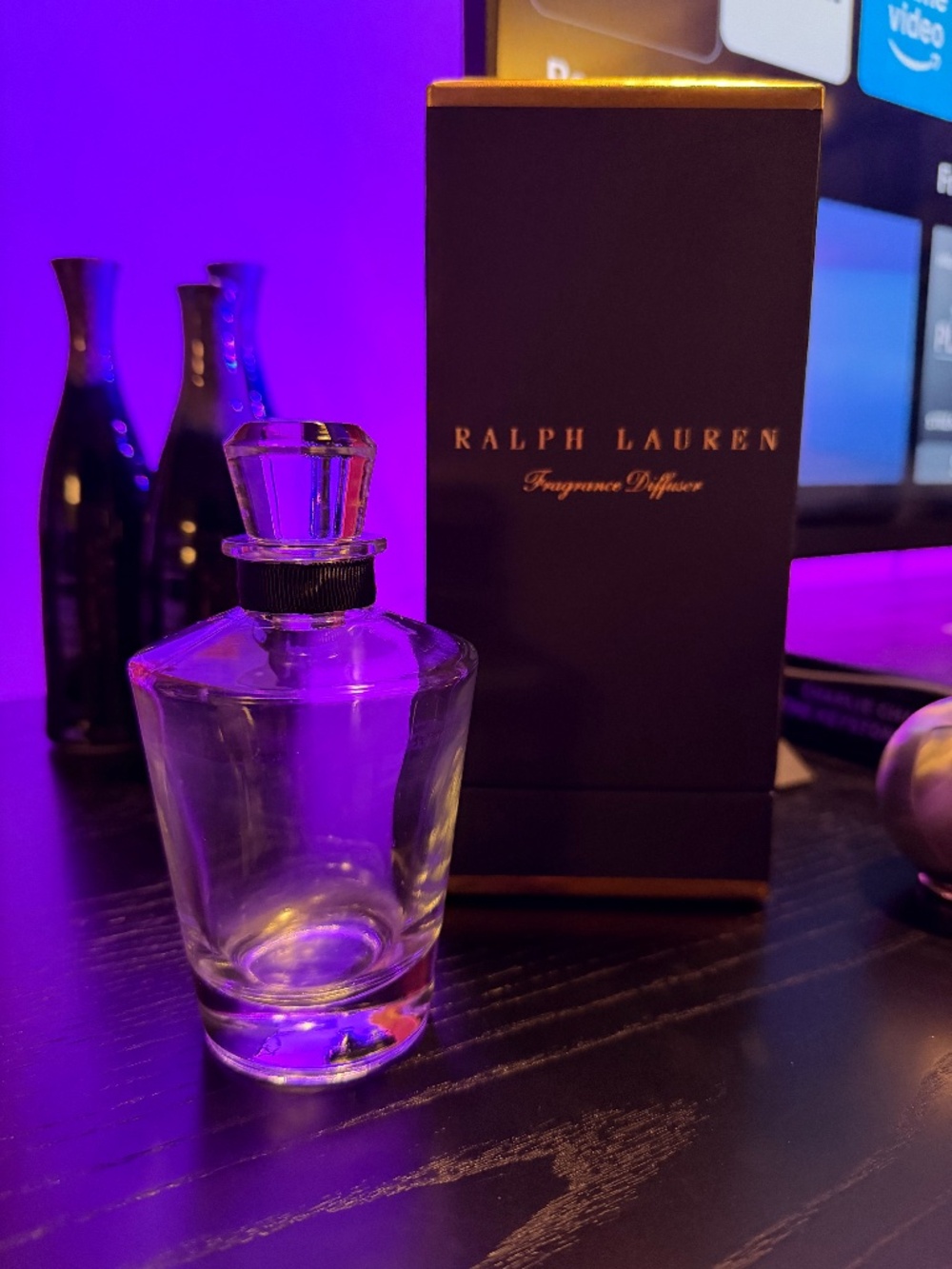 RALPH LAUREN Empty "Garden" Fragrance Diffuser Glass Vessel and Box